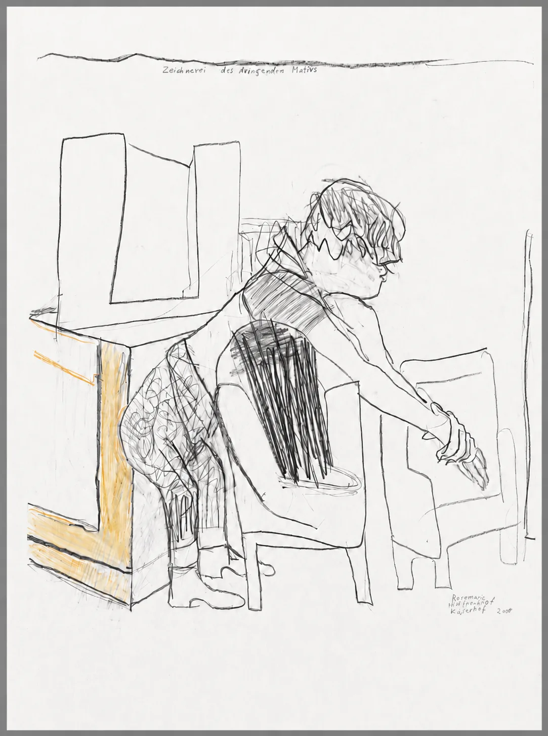 Zeichnerei des dringenden Motivs - 2004 von Romane Holderried Kaesdorf
