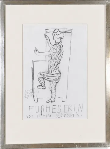 Fußheberin vor dem Schrank - 1990 von Romane Holderried Kaesdorf